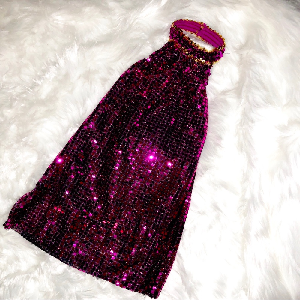 Girls sequin halter dress size medium